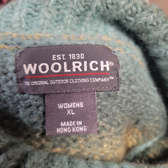 Woolrich Women's Winter Turquoise Size XL Sweater Wool Blend - Picture 4 of 4